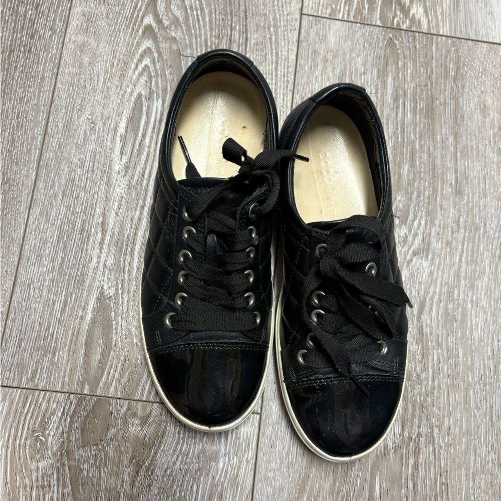 Ecco Black Leather Sneakers